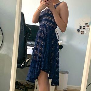 Blue Lace Semi-Formal Dress